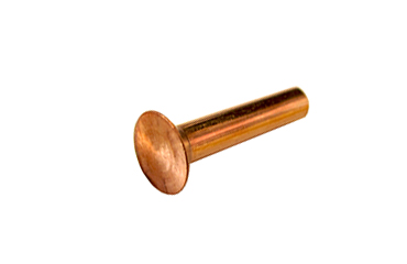 皿リベット 2 X 5 銅 生地 皿リベット 2 X 5 銅 生地